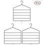 HHXD 3pcs Pants Magic Clothes Hanger,Iron Save Space Storage Coat Hangers Beautiful/Black / 3pcs