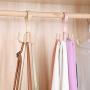 KYCPTNFJ 5 pcs Plastic Home Storage Organization Bedroom Hanger Clothes Hanging Rack Holder for Bags Towel