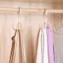 KYCPTNFJ 5 pcs Plastic Home Storage Organization Bedroom Hanger Clothes Hanging Rack Holder for Bags Towel