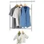 Bextsware Adjustable Durable Closet Hanger Rod, Over The Door Clothes Garment Organizer Rack,Chrome Bextsware Adjustable Durable Closet Hanger Rod, Over The Door Clothes Garment Organizer Rack,Chrome