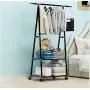 1pcs Random Color Floor Standing Coat Rack Bedroom Furniture Steel Tube Removable Floor Hanger Shoes Bags Boxes Organizer Clothes Hanger Stand