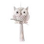 Sundlight Owl Macrame Wall Hanging Art Decor Handmade Woven Tapestry Boho Ornament Wall Hanger - Office Living Room Bedroom Nursery Craft Decorations fit Home