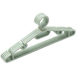 Iddefee Clothes Hanger Pack of 20 Thicken Plastic Hangers with Non-Slip Pads Space Saving Easy Slide Organizer for Bedroom Closet Pants Hangers (Color : Green, Size : 4016.5cm)