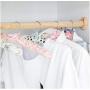 5pcs Random Color Hook Sponge Cotton Satin Padded Coat Clothes Suit Dress Hangers Rack