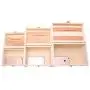 Willcomes Wooden Money Storage Boxes Treasure Chest Piggy Bank Handmade Jewelry Organizer With Lock and Two Keys