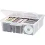 IRIS Large Media Storage Box, 3 Pack, Clear IRIS Large Media Storage Box, 3 Pack, Clear