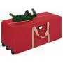 ProPik Holiday Rolling Tree Storage Bag, Extra Large Heavy Duty Storage Container, 25" Height X 20" Wide X 60" Long with Wheels & Handles Fits Up to 9 Foot Tall Disassembled Trees 600D Oxford (Red)