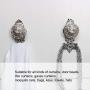 uxcell Curtain Tieback Hook Zinc Alloy Tassel Curtain Holder Window Holdback Wall Hooks Clothes Hanger, Set of 2, SilverTone