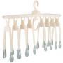 Yosooo Folding Clothes Hangers Socks and Underwear Hanger Portable Magic Drying Rack Rotate Drying Rack for Wardrobe(Blue)