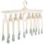 Yosooo Folding Clothes Hangers Socks and Underwear Hanger Portable Magic Drying Rack Rotate Drying Rack for Wardrobe(Blue)