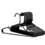 linsheng Black Plastic Childrens Hangers for Clothes - 40 Pack