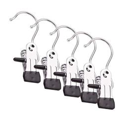 Justdolife 10PCS Hanging Laundry Hook Stainless Steel Heavy Duty Boot Hanger Clothes Pin