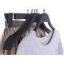 10 Pcs/lot Space Saving Thin Matte Black Plastic Clothes Hanger for Shirts Dress and Sun-top