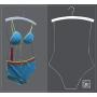 Koobay 10PACKS Wooden White Bikini Swimwear Display Body Shape Clothes Hangers