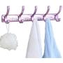 Space Aluminum Coat Hook Wall-Hanging Fitting Room Clothes Hook Hook Wall Bathroom Golden Clothes Hanging Wall Hanger Coat Hanger (Color : Purple) (Silver)