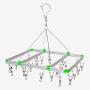 Lecent@Rectangle Windproof Stainless Steel Laundry Drying Rack Hanger with 24/28 Clips For Drying Socks, Kids Clothes, Bra, Towel, Underwear, Hat, Scarf, Pants, Gloves (28 clips) Lecent@Rectangle Windproof Stainless Steel Laundry Drying Rack Hanger with 24/28 Clips For Drying Socks, Kids Clothes, Bra, Towel, Underwear, Hat, Scarf, Pants, Gloves (28 clips)