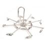 Aligle Stainless Steel Foldable Portable 16 Clip Drying Hanger Travel Clothes Hanger Drying Rack Hook multi-function Drip Hanger for Sock Towel Bra Hat Rack Scarf