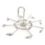 Aligle Stainless Steel Foldable Portable 16 Clip Drying Hanger Travel Clothes Hanger Drying Rack Hook multi-function Drip Hanger for Sock Towel Bra Hat Rack Scarf