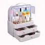 FAZHEN dust-Proof Makeup Organizer, Cosmetic and Jewelry Storage with Dustproof Lid, Display Boxes with Drawers for Vanity, Skin Care Products Rack Dressing Table Desktop Finishing Boxes (L)