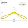 VISMOORE Portable Suit Hanger for Business Travel Luxury Design with Reinforce Rotatable Hanger Wings Free Swivel to Different Shoulder Widths, Space Saving Clothes Hangers (Yellow, Classic)