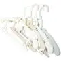 shengyuze Children Clothes Hanger, 5Pcs Extendable Children Kids Clothes Hanger Baby Trousers Drying Holder Rack - Beige