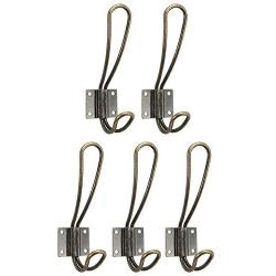 5Pcs/Set Bronze Vintage Coat Hooks Wall Hanging Hanger Pegs Clothes Keys Caps Holder Home Kitchen Bathroom by Xiaolanwelc