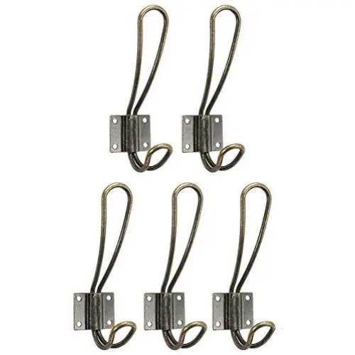 5Pcs/Set Bronze Vintage Coat Hooks Wall Hanging Hanger Pegs Clothes Keys Caps Holder Home Kitchen Bathroom by Xiaolanwelc 5Pcs/Set Bronze Vintage Coat Hooks Wall Hanging Hanger Pegs Clothes Keys Caps Holder Home Kitchen Bathroom by Xiaolanwelc