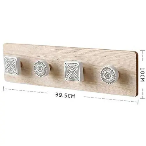 Wood Hangers - Nordic Wood Coat Hanger Wall Hook Home Decorative Clothes Hangers Key Holder Wall Mounted Coat Rack Key Hanger Wall Shelf