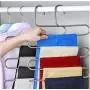 Multifunctional Clothes Hangers Pants Storage Hangers Cloth Rack Multilayer Storage Cloth Hanger 5PC
