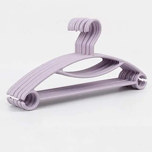 SAASNY Plastic Hangers Standard Hangers,Pack of 25 Width 40 cm Purple - Non Slip Clothes Hangers,Heavy Duty Coat Hangers,Ultra Thin Space Saving,for Drying and Storage