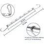 LEISIWEI Clothes Hangers Organizer Metal 6 Slots Multi-Functional Stainless Steel Closet Space Saving Hangers Set Organizers Updated Hook Design - 4 PCS
