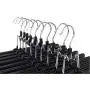 JS HANGER Metal Slack Hanger 12.6" clamp with Anti-Slip Coating for Pants and Skirts, 12-Pack