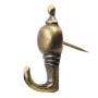 Colonial Shape Push Pin Hangers Wall Hooks (12 - Pack， Antique Brass)