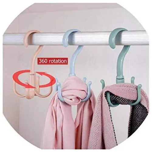 1pcs 360 Degrees Rotated 4 Hooks Plastic Clothes Ties Bag Holder Shelf Hanger Hanging Rack Storage Organizer Scarf Hanger Hook 1pcs 360 Degrees Rotated 4 Hooks Plastic Clothes Ties Bag Holder Shelf Hanger Hanging Rack Storage Organizer Scarf Hanger Hook