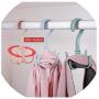 1pcs 360 Degrees Rotated 4 Hooks Plastic Clothes Ties Bag Holder Shelf Hanger Hanging Rack Storage Organizer Scarf Hanger Hook