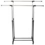 WDDH Clothes Drying Rack,Rolling Laundry Dryer Hanger Stand,Double Rail Garment Clothing Rack with Adjustable for Rolling Clothes Organizer