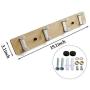 NIKKY HOME Wall Mounted Coat Rack Hanger Dual Hooks for Bags Clothes in Hallway Entryway Bedroom Bathroom 4 Hooks, Natural Color