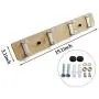 NIKKY HOME Wall Mounted Coat Rack Hanger Dual Hooks for Bags Clothes in Hallway Entryway Bedroom Bathroom 4 Hooks, Natural Color NIKKY HOME Wall Mounted Coat Rack Hanger Dual Hooks for Bags Clothes in Hallway Entryway Bedroom Bathroom 4 Hooks, Natural Color