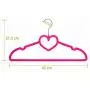 10pcs Premium Quality Velvet Clothes Hangers - Super Slim, Flocked Pink, Heart-Shaped, Space-Saving, No Slip Hangers