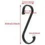 3.35 10PCS Aluminum S Shaped Hooks, Matte Finish S Hooks for Hanging Pots and Pans, Plants, Coffee Cups, Clothes, Towels in Kitchen, Bedroom, Bathroom, Office and Garden (Black, 10PCS) 3.35 10PCS Aluminum S Shaped Hooks, Matte Finish S Hooks for Hanging Pots and Pans, Plants, Coffee Cups, Clothes, Towels in Kitchen, Bedroom, Bathroom, Office and Garden (Black, 10PCS)