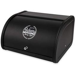 Hot Sales X458 Metal Bread Box/Bin/kitchen Storage Containers with Roll Top Lid (Black)