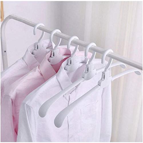 Creativity Magic Clothes Hanger Stand Broad Shoulders Plastic Fold Organizer 10pcs