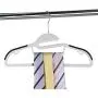 BBFZ 20 Pcs Hanger with Non-Slip Pads White Standard Plastic Hangers Notched - Space Saving Clothes Hangers - Black