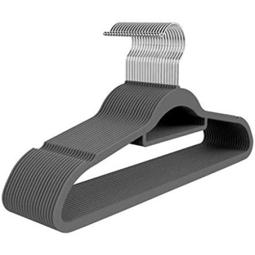 Yuqianjin Premium Velvet Suit Hangers (Pack of 20) Heavyduty- Non Slip Suit Hangers - Chrome Hooks,Space Saving Clothes Hangers,Rounded Hangers for Coat,Sweater,Jackets,Pants,Shirts (Color : Gray) Yuqianjin Premium Velvet Suit Hangers (Pack of 20) Heavyduty- Non Slip Suit Hangers - Chrome Hooks,Space Saving Clothes Hangers,Rounded Hangers for Coat,Sweater,Jackets,Pants,Shirts (Color : Gray)