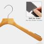 Perfecasa Svelte Series Wooden Hangers 10 Pack, Suit Hangers, Coat hangers (Natrual)