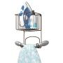 mDesign Wall Mount Metal Ironing Board Holder with Small Storage Basket - Holds Iron, Board, Spray Bottles, Starch, Fabric Refresher for Laundry Rooms - Bronze mDesign Wall Mount Metal Ironing Board Holder with Small Storage Basket - Holds Iron, Board, Spray Bottles, Starch, Fabric Refresher for Laundry Rooms - Bronze