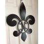 Monogram Fleur De Lis Door Hanger - Fleur De Lis Wreath - NOLA Door Hanger - New Orleans Door Decoration - Louisiana Door Hanger