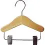 The Great American Hanger Company Natural Wood Small 6 inch Combo Hanger with Clips, Boxes of 6 Tiny Wooden Doll, Pet, or Infant Hangers