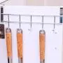 Hli-Shjhsmu Hanging Loop Hanger Storage Stainless Steel 5 Hooks Clothes Door Bathroom Hanger Organizer Bathroom Shelves Kitchen