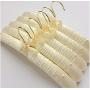 35cm 5pcs Random Color Padded Clothes Hangers, Satin Covered Non-Slip Hanger for Wedding Dress